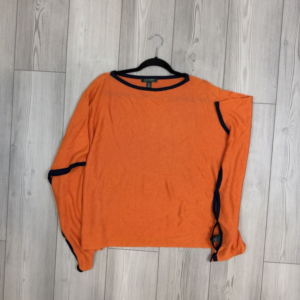 Lauren Ralph Lauren Small / Medium Oversized Poncho Sweater Modal Silk Linen